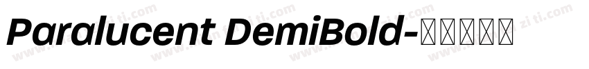 Paralucent DemiBold字体转换